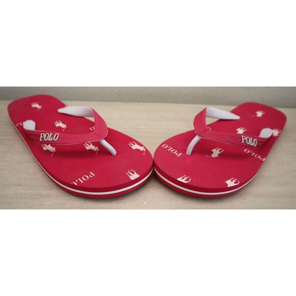 Polo Ralph Lauren Women’s Sz 9B Pink Whittlebury Flip Flops - Picture 8 of 10